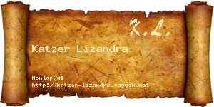 Katzer Lizandra névjegykártya
